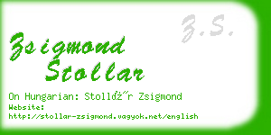 zsigmond stollar business card